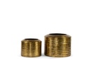 Big Round Ribbed Planter - metal - antique gold - Ø 45x34cm - p/1/1