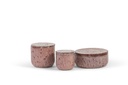 Terracotta scented outdoor candle - glazed with cover - burgundy - (perfume Lavender / Rosemary / Pine / Cinnamon)  - Ø 16x15cm - 1 ext. cot. - p /4
