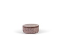 Terracotta scented outdoor candle - glazed with cover - burgundy - (perfume Lavender / Rosemary / Pine / Cinnamon)  - Ø 26x12cm - 1 ext. cot. - p /2