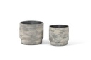Flowerpot Dark brown Small - Ø 14 x 13cm - outdoor candle -1 ext. coton wick - p/6