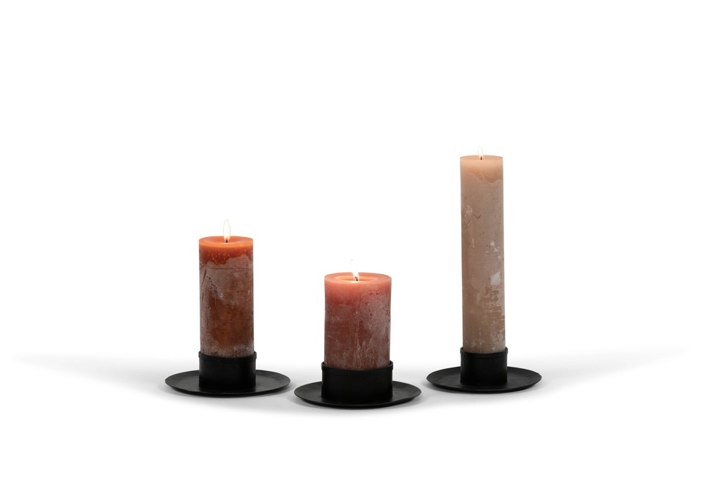 Candleplate for Ø5.7 - natural black - Ø16x4,5cm - p/1/6