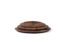 Wooden round tray large border natural oiled set of 3 - Ø25x2.5 / Ø30 x 2.5 / Ø35 x 2.5cm - p 1/2