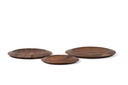 Wooden round tray large border natural oiled set of 3 - Ø25x2.5 / Ø30 x 2.5 / Ø35 x 2.5cm - p 1/2