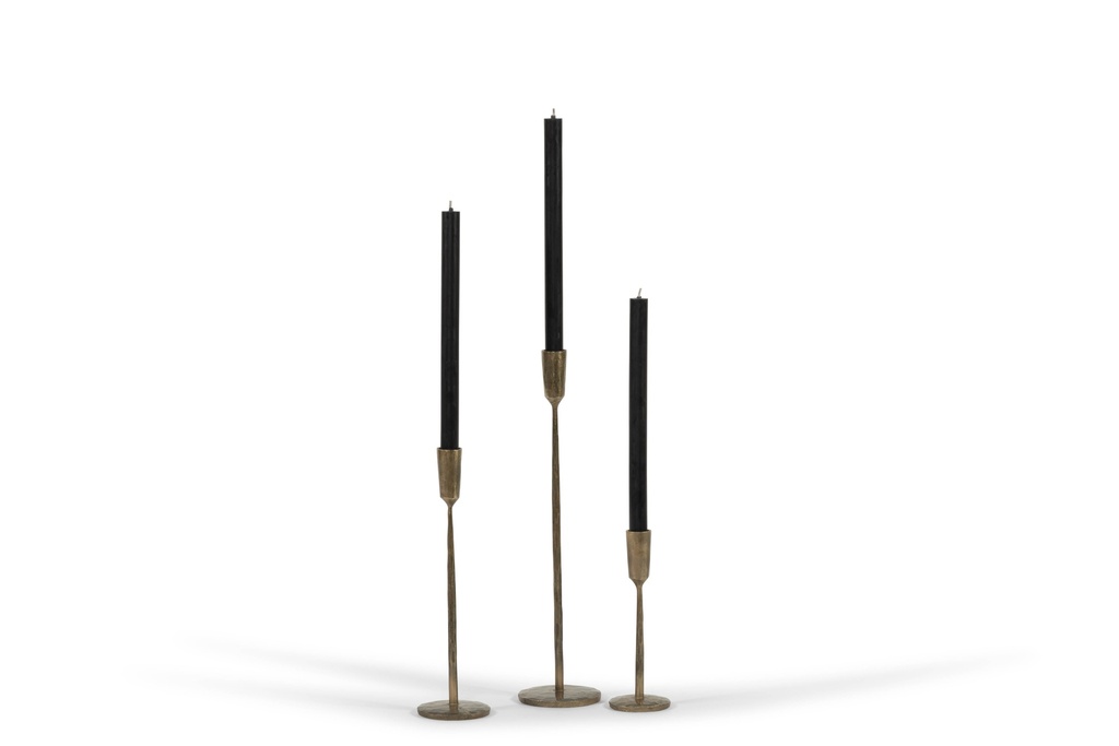 Handforged taperholder - brass antique - medium - H 30cm - p/1/8