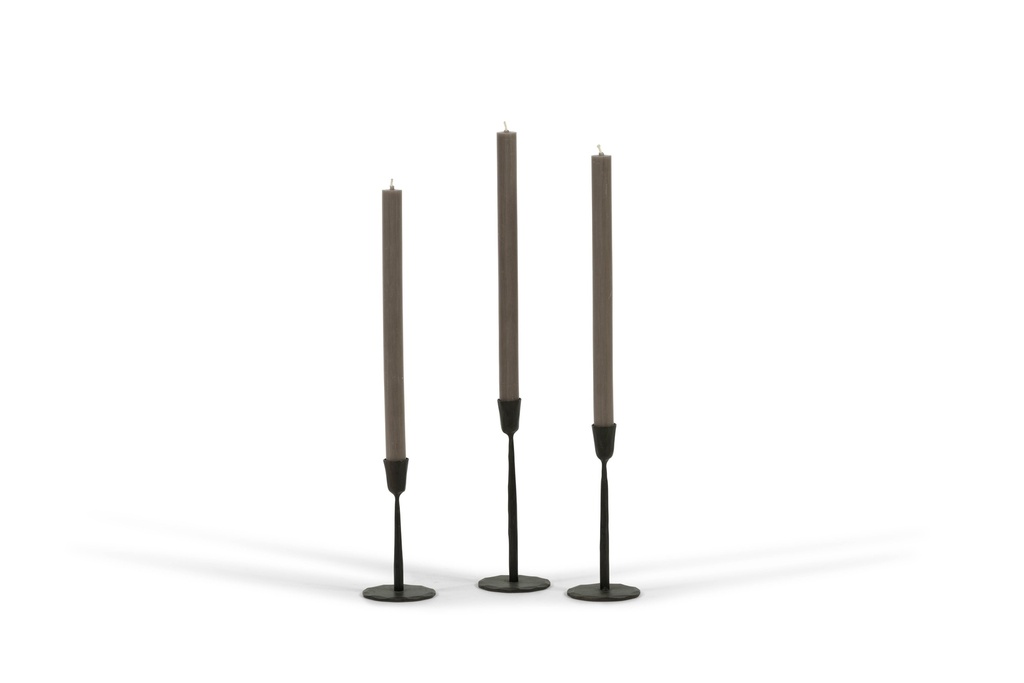 Handforged taperholder - natural black - large - Ø7 x 20 - p/1/12