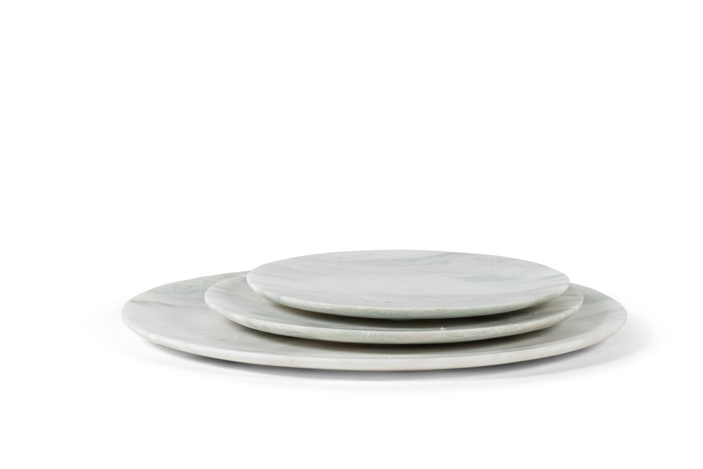 PLATE ROUND GREEN ONYX - SMALL - Ø25x2cm - p/1/4