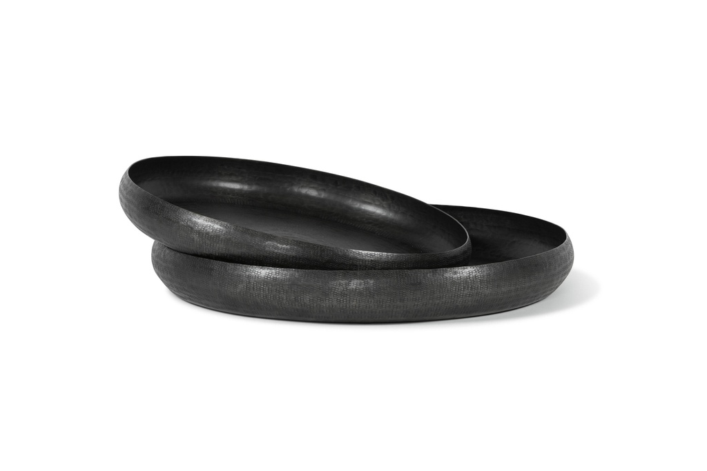Bowl texture - graphite - set of 2 - Ø45x6cm/Ø54x6cm - p/1/2