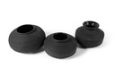 TERRACOTTA COTTA POT BURNED BLACK - Ø33x17cm - p/1/1