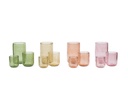 Vase bubble set of copper/gold/green/pink - Ø13 x 20cm - 1 set /1set