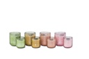 Scented candle in bubble glass copper with colored wax - Ø 12 x 13 cm - 3 int. cot. - p/4