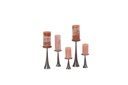 Handforged candleholder for Ø5,7 - bronze antique - set of 3 - H10cm/H12,5cm/H15cm - p/2 sets