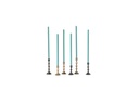 Handforged fine taperholder - bronze antique -for tapers Ø1,2cm - set of 3 - H8cm/H10cm/H12cm - p/2 sets