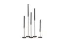Handforged taperholder - bronze antique - for tapers Ø2,1cm - set of 3 - H20cm/H30cm/H40cm - p/2 sets