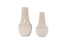 Vase lower texture upper enamel beige large - Ø28x62cm - p 1/4