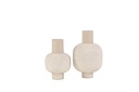 Bolvase texture on stand enamel beige medium - Ø25x38cm - p 1/4