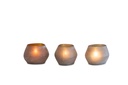 T-light holder oval matt copper - large - 13,5x11,5x10cm - p/1/18