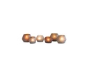 T-light holder oval matt copper - large - 13,5x11,5x10cm - p/1/18