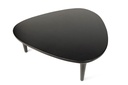 Coffee table organic smooth - black wood - 118x114,5x41cm - p/1/1