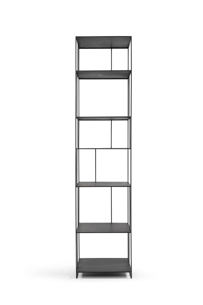 Standing rack with 7 shelfs - metal - matt black - 50x50x216cm - p/1/1