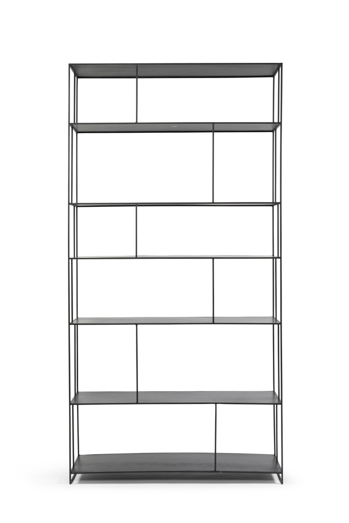 Standing rack with 7 shelfs - metal - matt black - 110x35,5x216cm - p/1/1