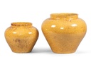 Planter reactive glazed ochre large - Ø45 x 38cm - p 1