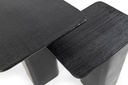 Sidetable etched top - metal - matt black - 36x26x49cm - p/1/1