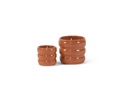 Votive glazed shiny orange large indoor - Ø12 x 11cm -1 wick - p 4