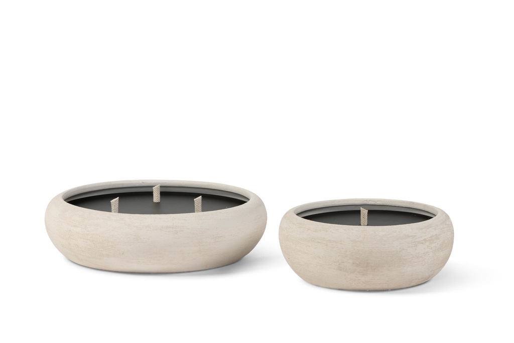 Bowl rude ivory small outdoor - Ø24 x 9cm - 1 wick - p 2