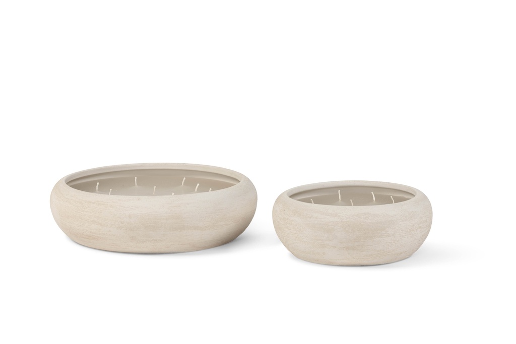 Bowl rude ivory small indoor - Ø24 x 9cm - 7 wicks - p 2