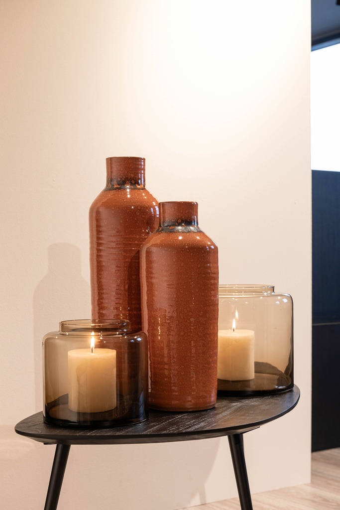 Vase orange glazed - terracotta - orange - Ø 15x50cm - p/1/1