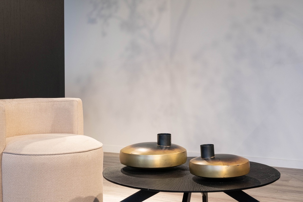 One seater - texture fabric - LAV0007 - ecru - Ø 52x62cm - p/1/1