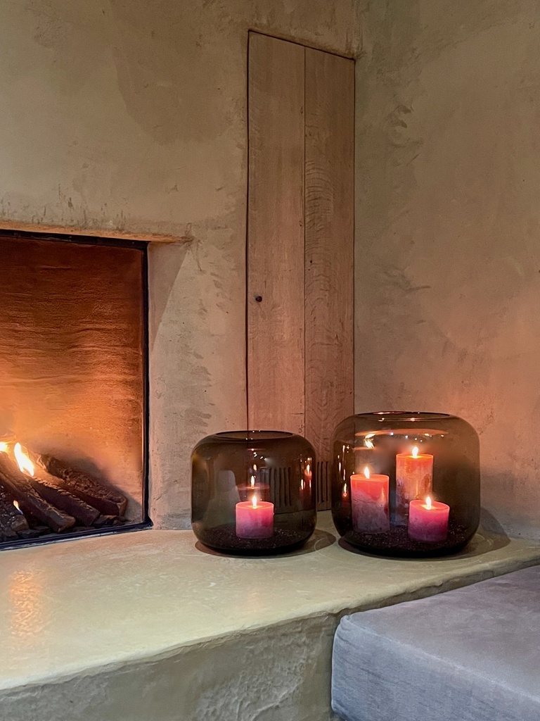 Bulb - glass - smoke - medium Ø36 x 32cm - p/1