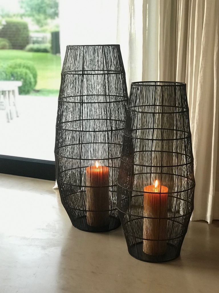 Cocoon hurricane vertical wire - metal - bronze antique - Ø 40x92cm - p/1/1