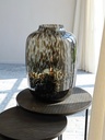 Bulb medium smoke black spotted - glass - smoke leopard - Ø 28,5x40cm - p/1/1