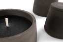 Black terracotta scented (Lavender / Rosemary / Pine) outdoor candle - Conical with cover in Black Giftbox - Ø 23x12cm - 1 ext. cot. - p /2
