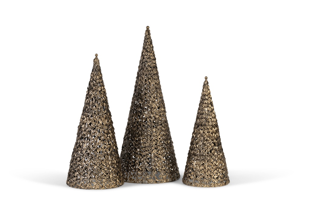 Xmas Tree leaves - iron - bronze - Ø31x70cm - p/1/1