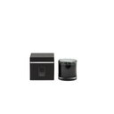 Scented candle black glass votive with organic rim - Ø 15 x 15cm - 4 - int. cot. - p/1