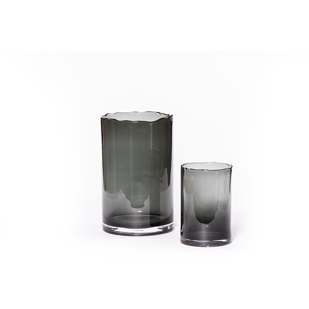 Hurricane organic rim - glass - smoke, mocha, amber - large Ø 22 x 35cm - p/1/1