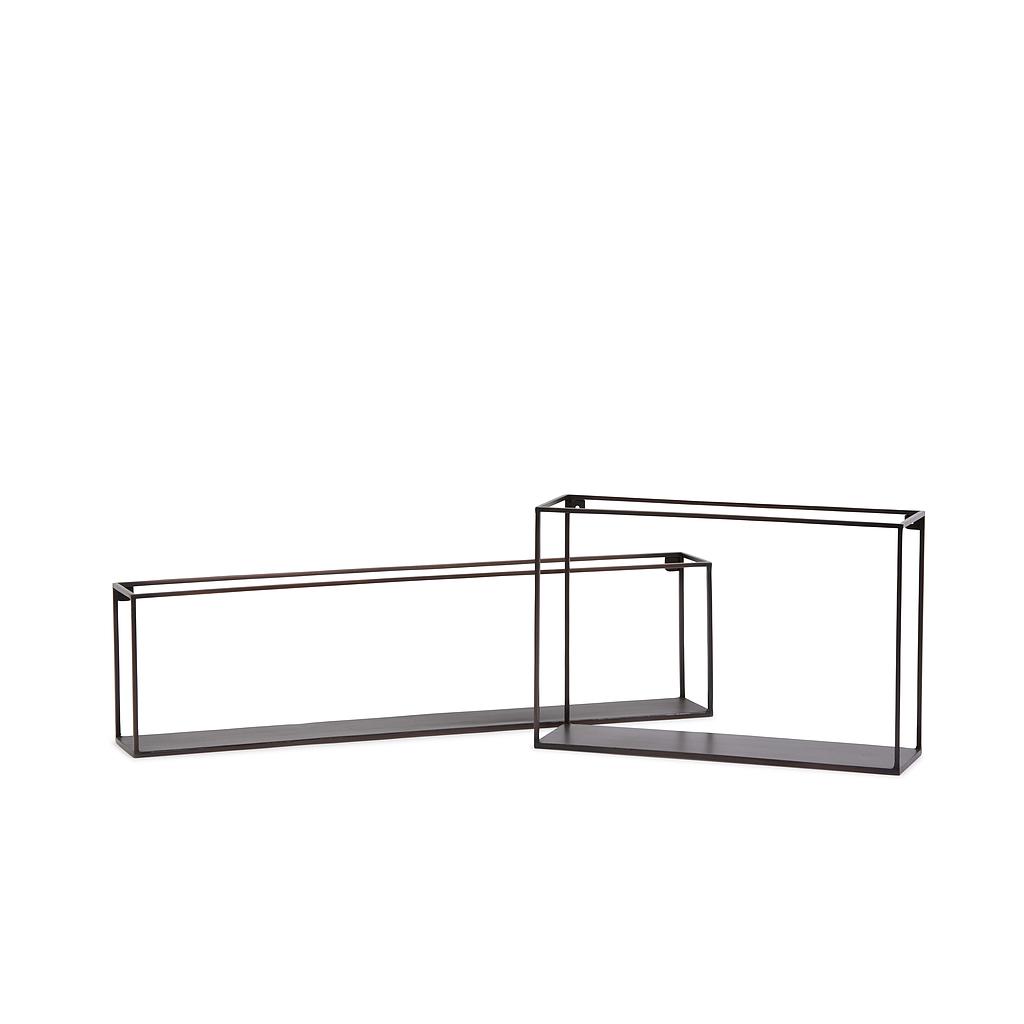 Shelf - metal - antique copper - small 46x13x30cm - p/1/3