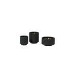 Round black terracotta pot - Ø 11 x 12cm - 1 - ext. cot. - p/8