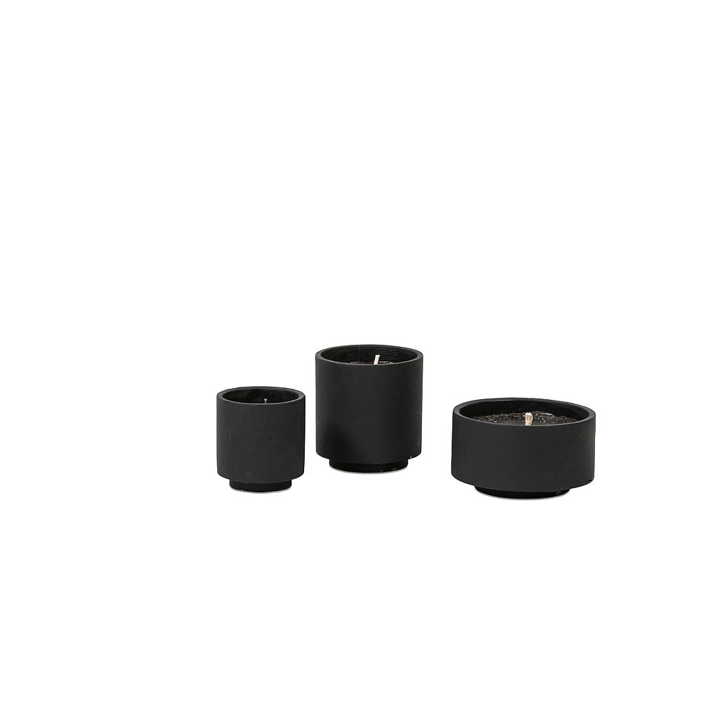 Round black terracotta pot  - Ø 18 x 10cm - 1 - ext. cot. - p/8