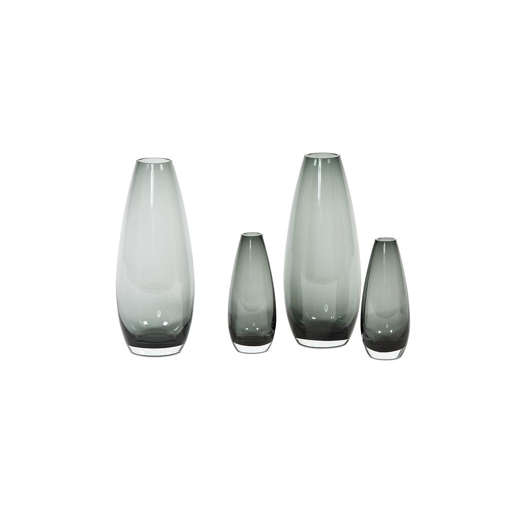 Teardrop Vase - glass - smoke - small Ø 7,5x19cm - p/6/1