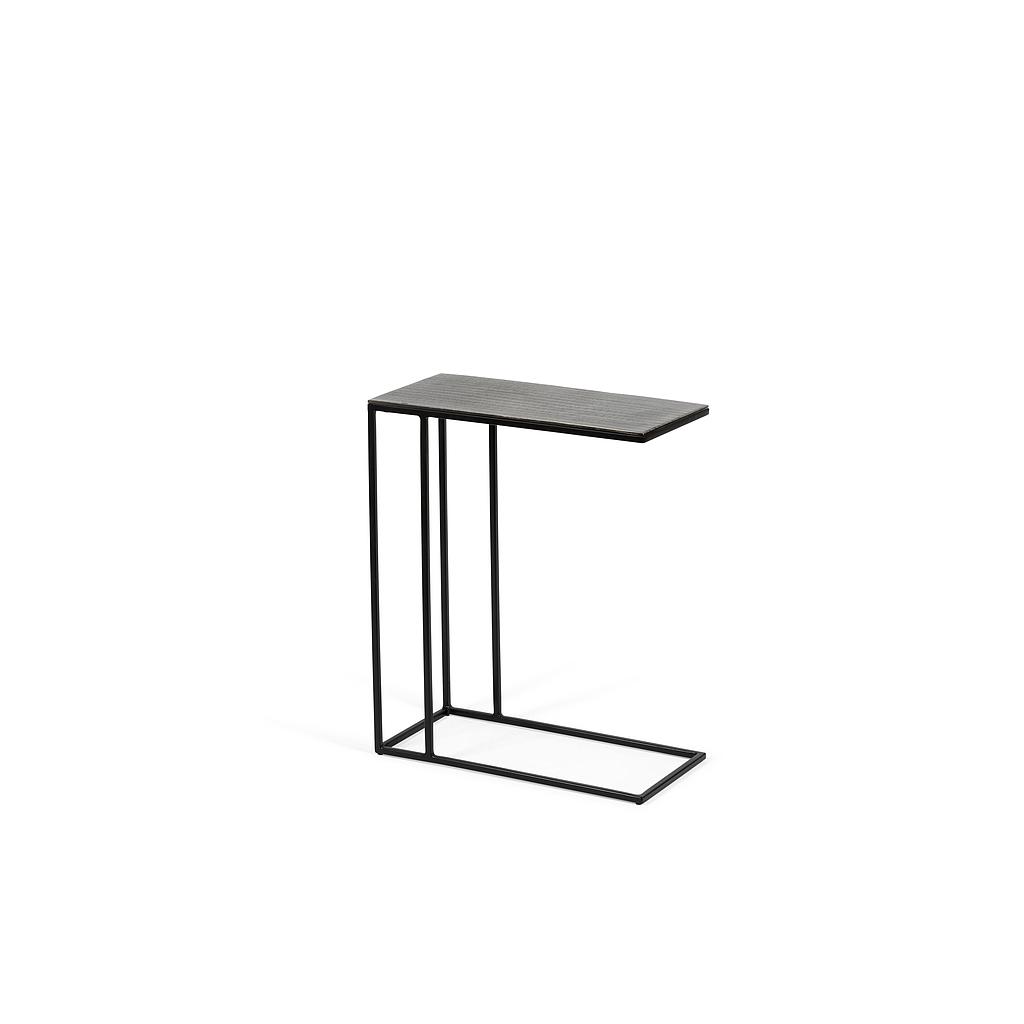 Sidetable - metal + aluminium - black + nickel - large 51x26x61,5cm - p/1/1