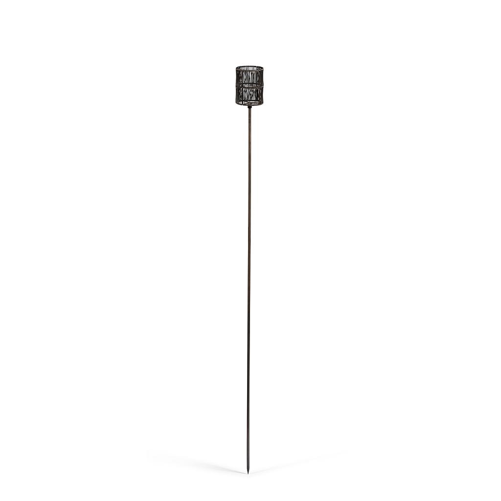 Wired votive holder on pin - metal - bronze antique  - Ø 7,5x121cm - p/8