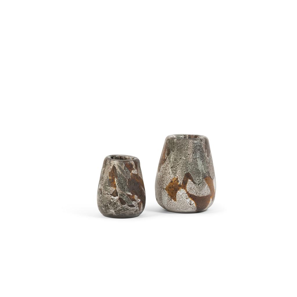 Vase matt camouflage - glass - multicolour - Ø 20,5x24,5cm - p/1/2