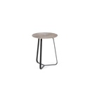 Coffeetable embossed - aluminium - antique gold + black - Ø 40x50cm - p/1/1