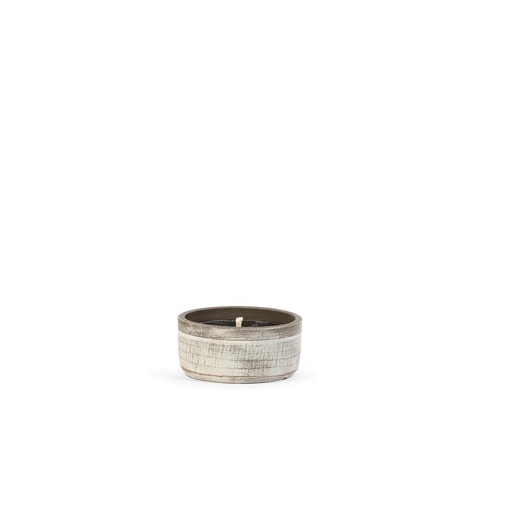Round choco aged terracotta pot - Ø 20 x 10cm - 1 - ext. cot. - p/4