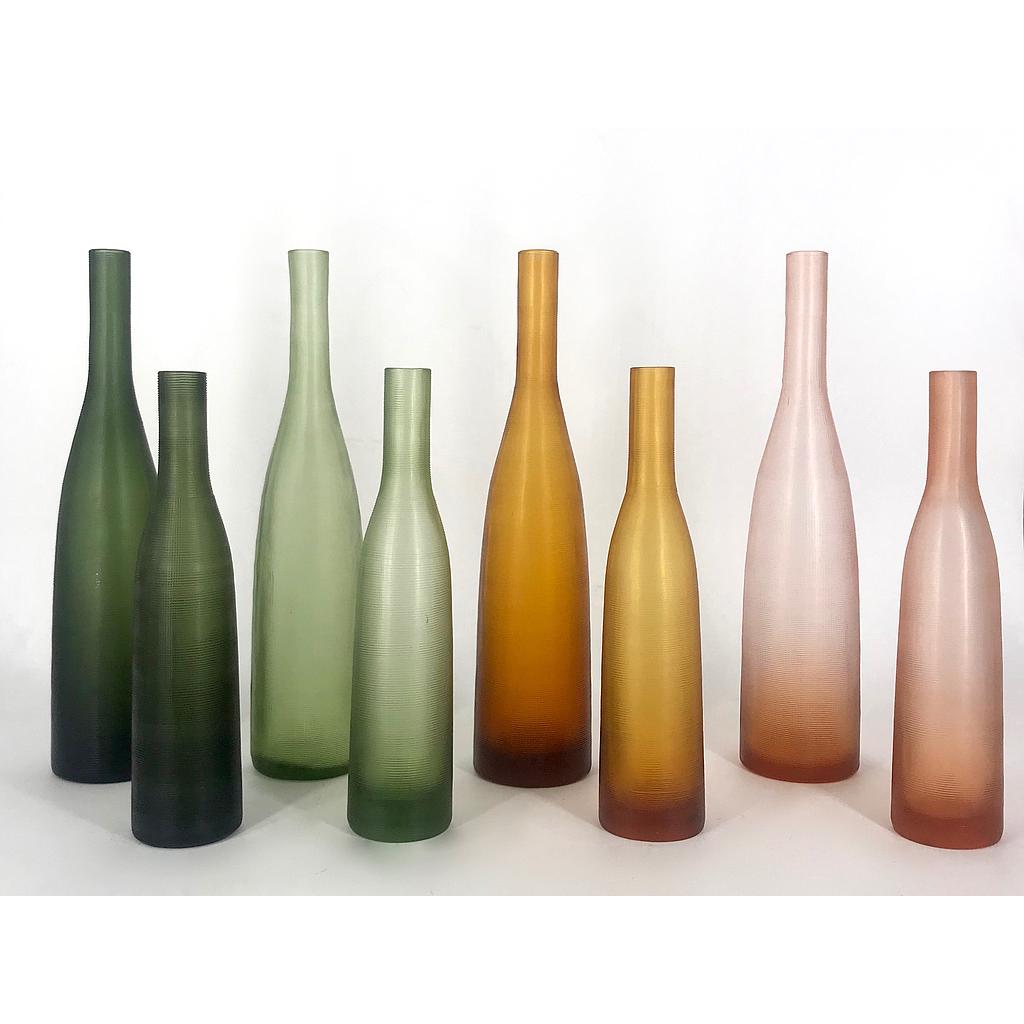Solyflower cross cut - glass - copper or gold or green or steelgrey - Ø 5x21cm - p/4/16