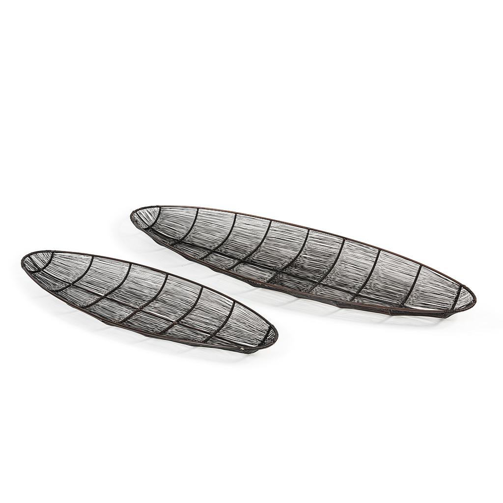 Boat tray wire - metal - bronze antique - 88x26x7cm - p/1/6