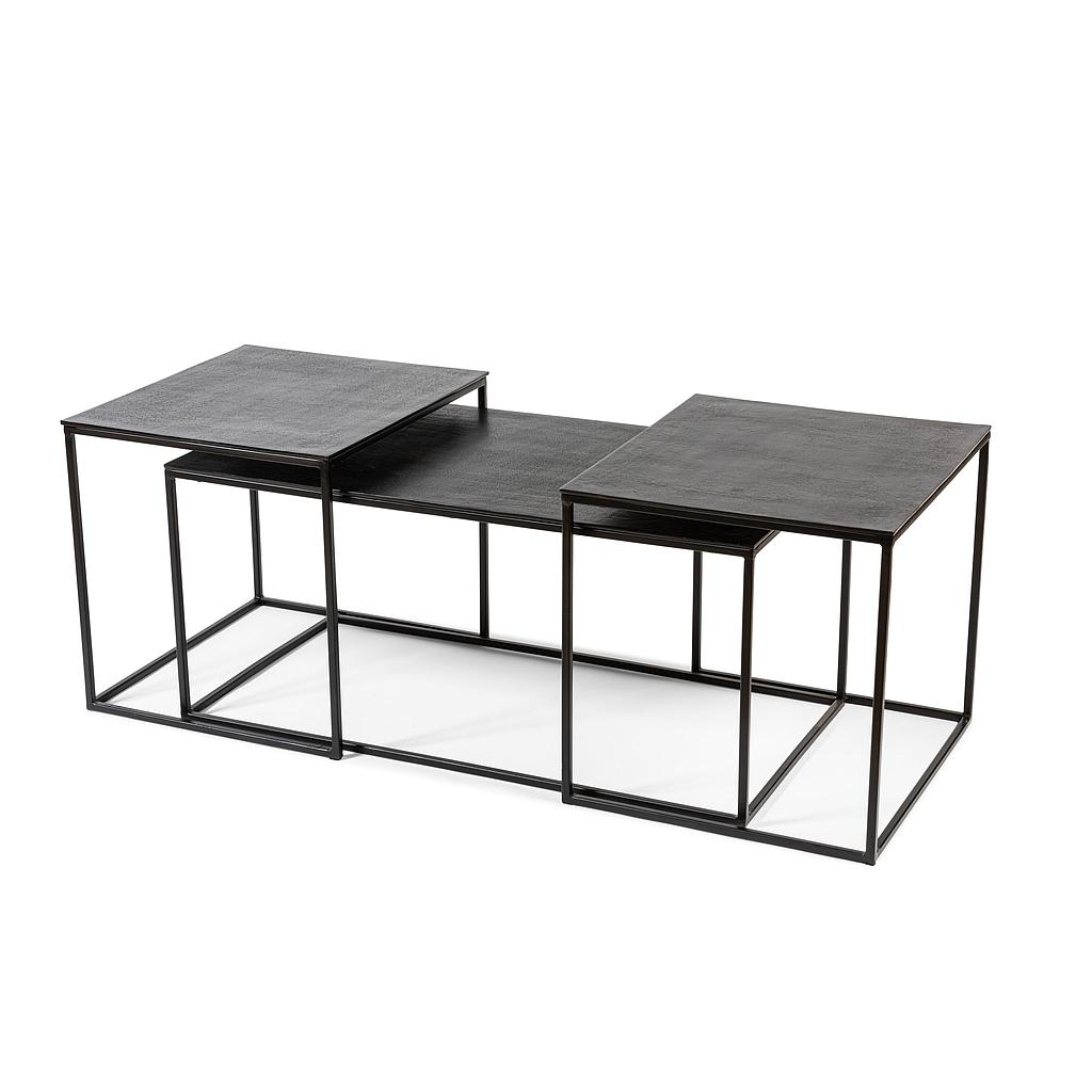 Table set of 3 - * - dark brown - 91x46x41cm/51x46x46cm - p/1/1